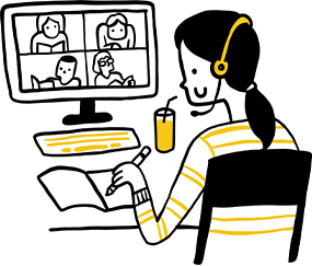 リモートワークのイラスト